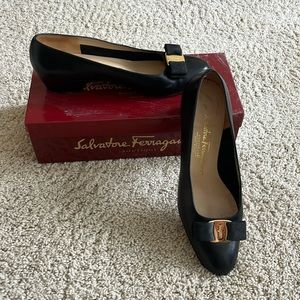 Vintage Lillaz black leather ferragamo gently used with original box